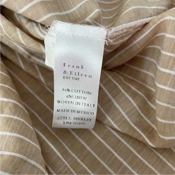 Frank & Eileen Shirley Shirt Button-Up
Oversize Stripe Linen Cotton Blend size S - Picture 6 of 8